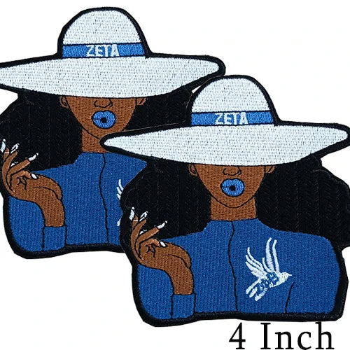 Serises Stock Blue & White Embroidery Sorority Zeta Phi Beta 1920