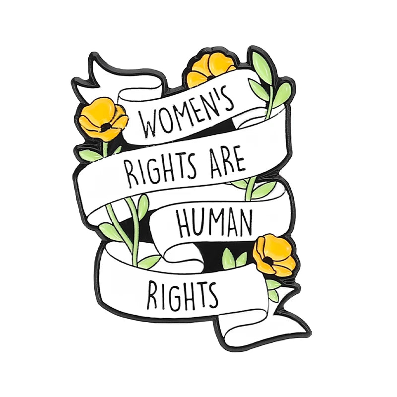 Girl Power Enamel Pins Purple Skeleton