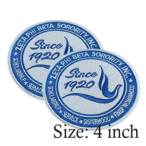 Serises Stock Blue & White Embroidery Sorority Zeta Phi Beta 1920