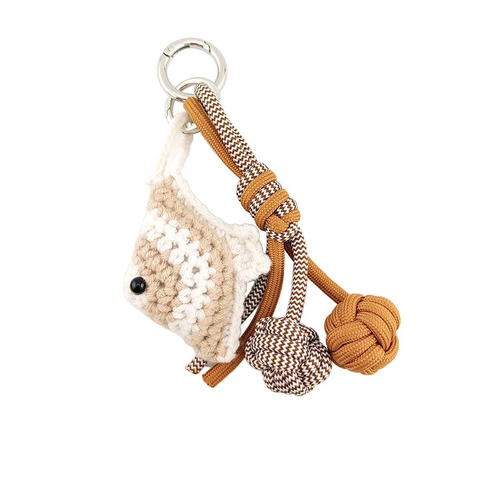 Crochet Fish Rope Keychain
