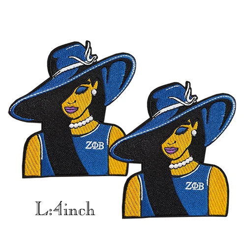 Serises Stock Blue & White Embroidery Sorority Zeta Phi Beta 1920