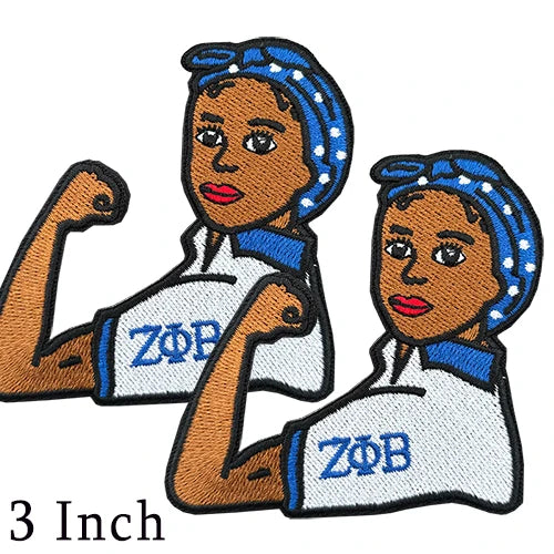 Serises Stock Blue & White Embroidery Sorority Zeta Phi Beta 1920