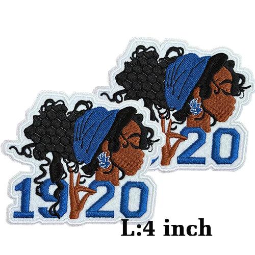 Serises Stock Blue & White Embroidery Sorority Zeta Phi Beta 1920