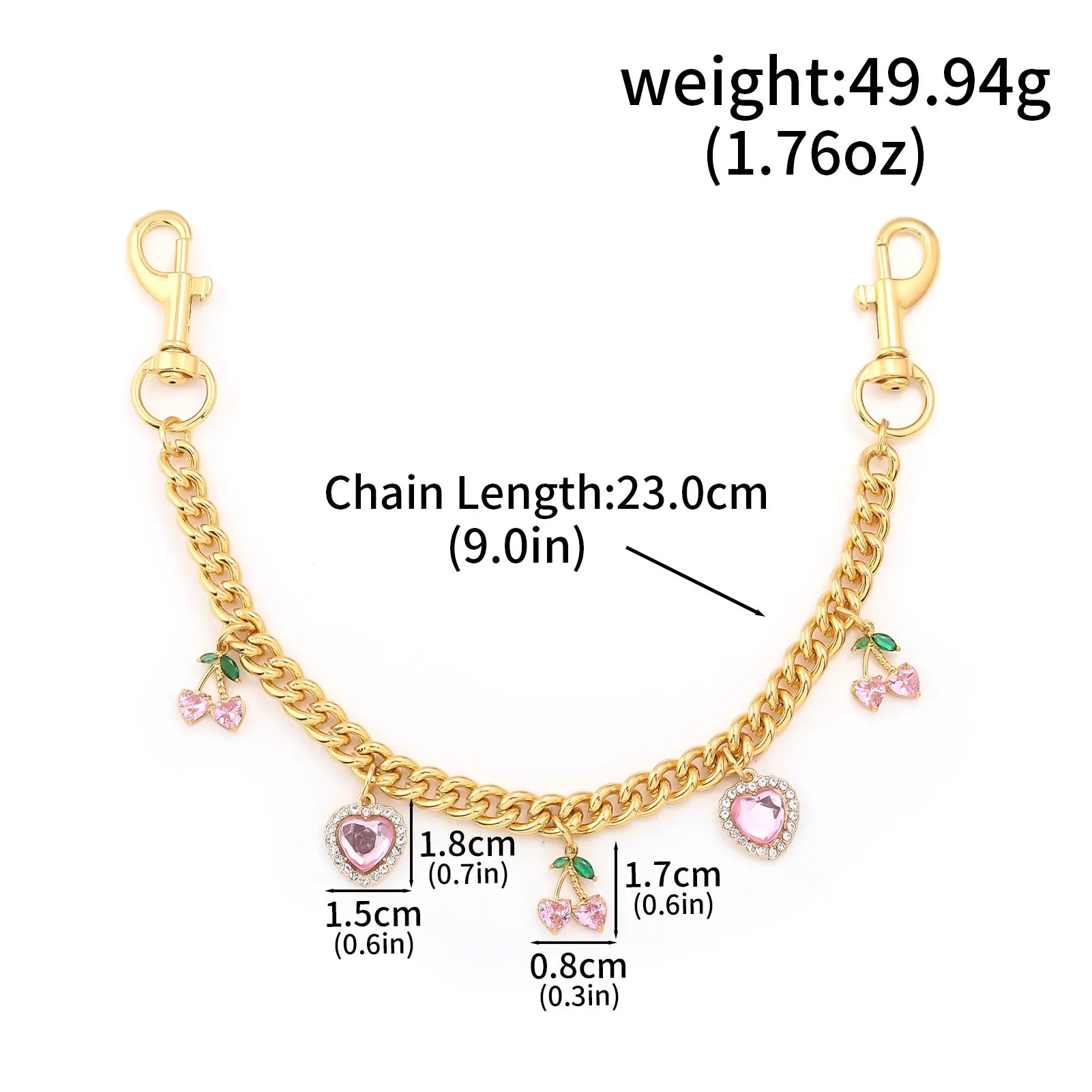 Charm Woman Versatile Bag Bracelet Pendant Strawberry Cherry