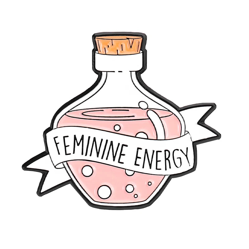 Girl Power Enamel Pins Purple Skeleton