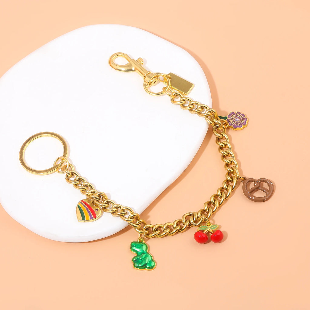 Charm Woman Versatile Bag Bracelet Pendant Strawberry Cherry