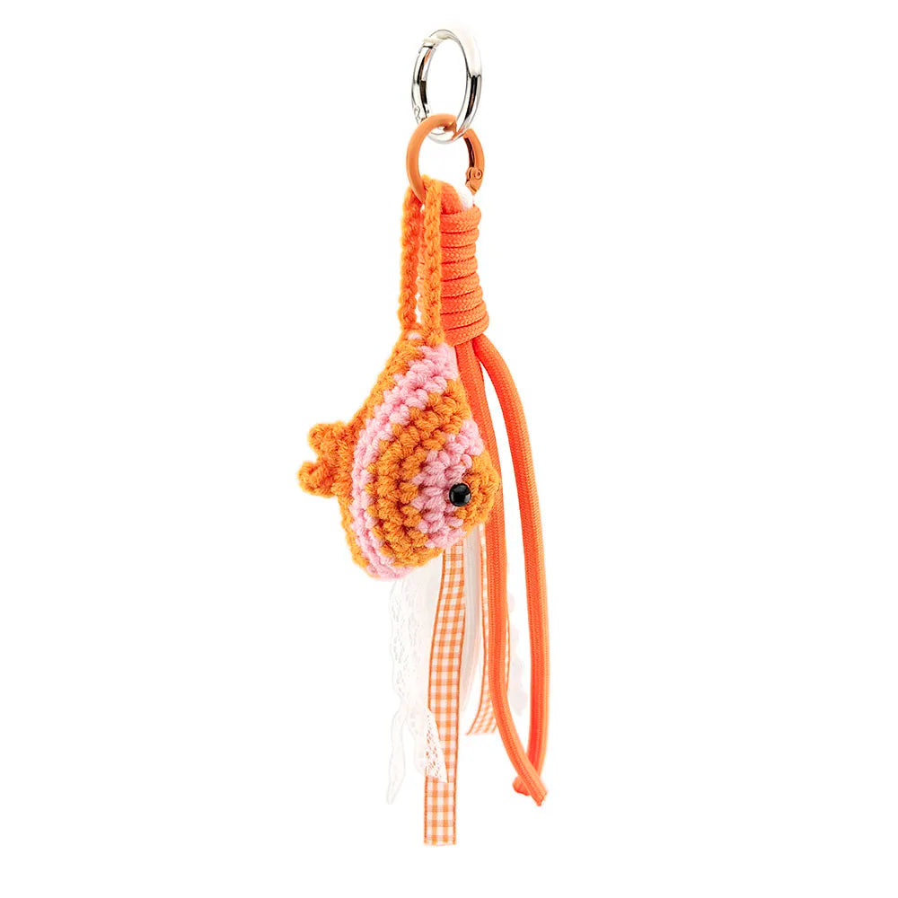 Crochet Fish Rope Keychain