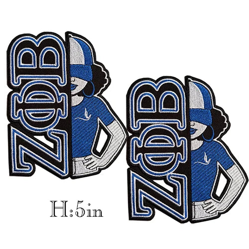 Serises Stock Blue & White Embroidery Sorority Zeta Phi Beta 1920