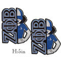 Serises Stock Blue & White Embroidery Sorority Zeta Phi Beta 1920