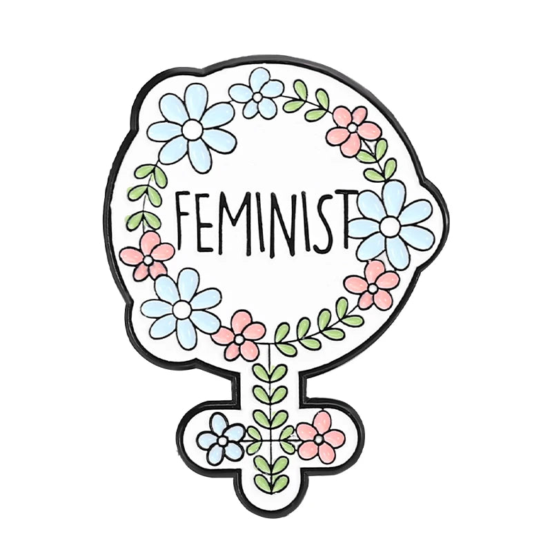 Girl Power Enamel Pins Purple Skeleton