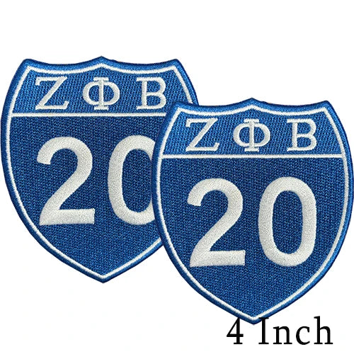 Serises Stock Blue & White Embroidery Sorority Zeta Phi Beta 1920