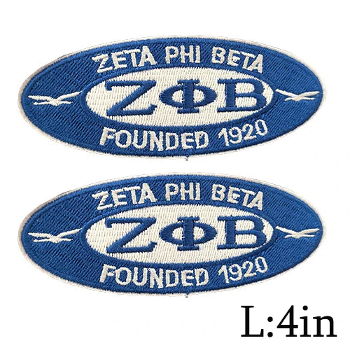 Serises Stock Blue & White Embroidery Sorority Zeta Phi Beta 1920