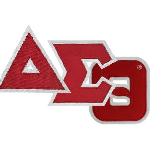 Greek Sorority 4 inch Stitch Letter Iron on Patches