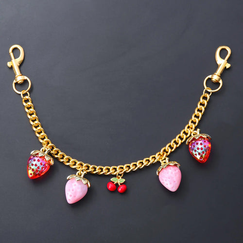 Charm Woman Versatile Bag Bracelet Pendant Strawberry Cherry