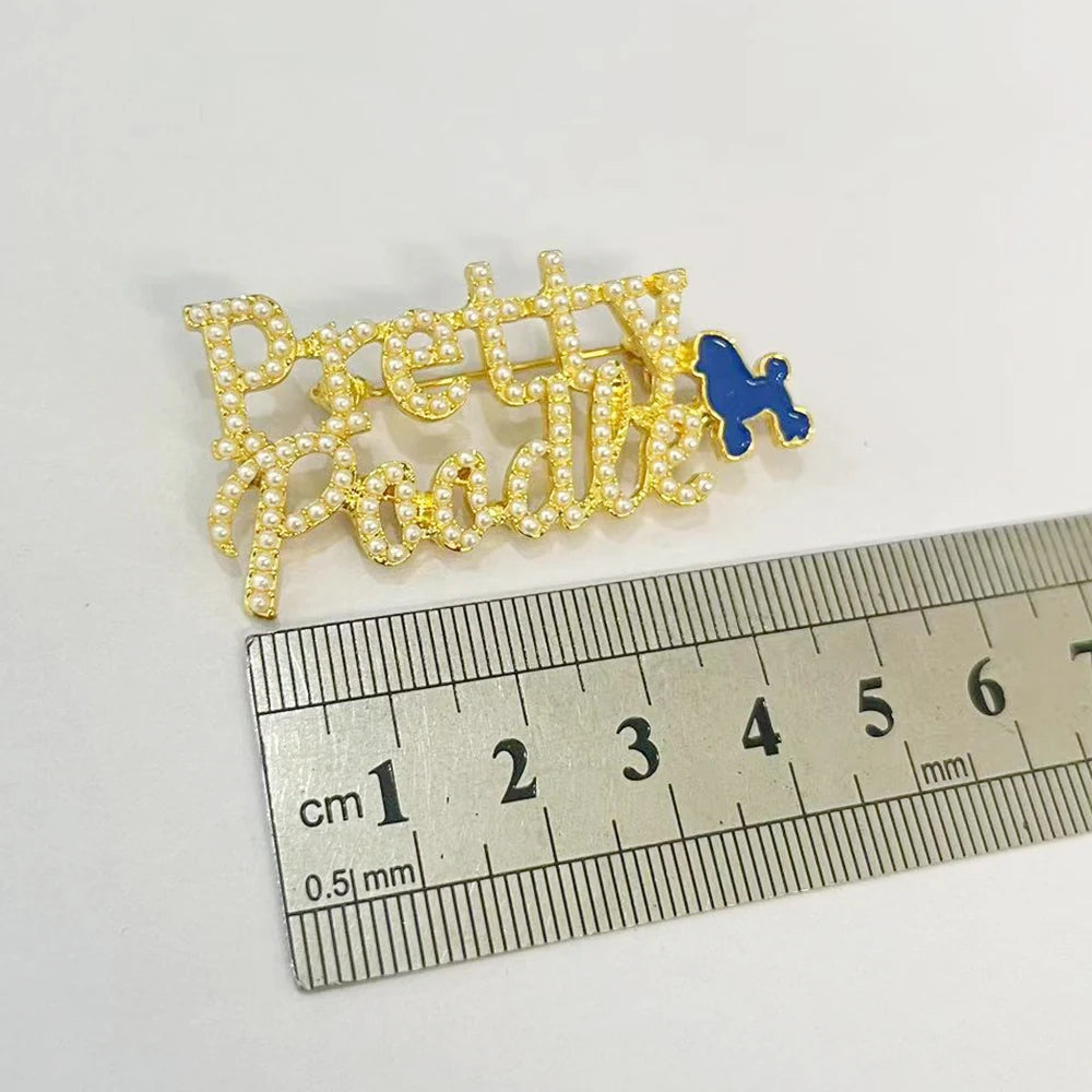 The Pure Pearl Poodle Charm
