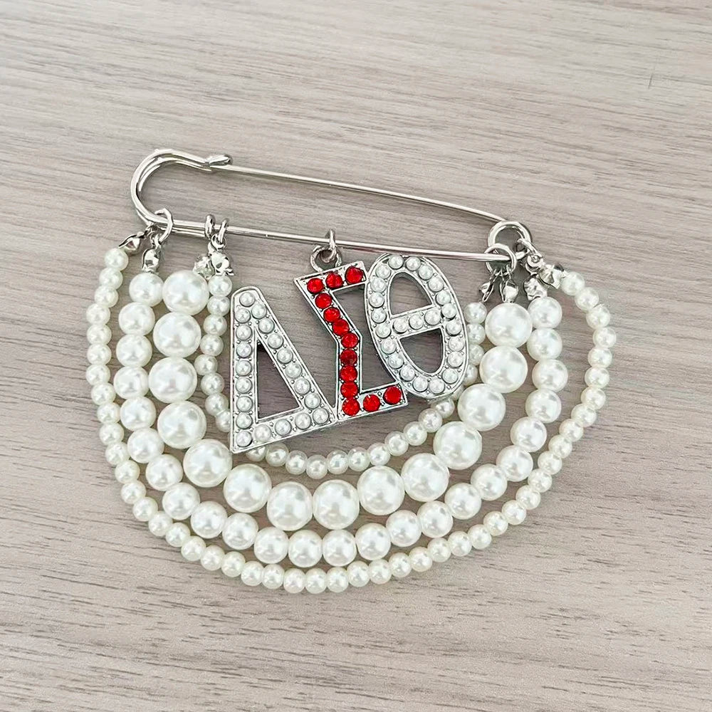 SORORITY RHINESTONE PEARL