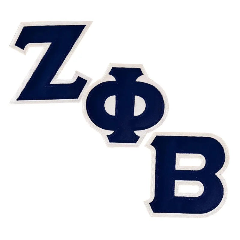 Greek Sorority 4 inch Stitch Letter Iron on Patches