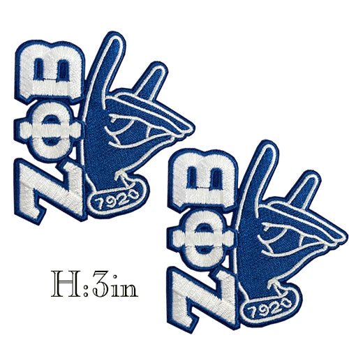 Serises Stock Blue & White Embroidery Sorority Zeta Phi Beta 1920