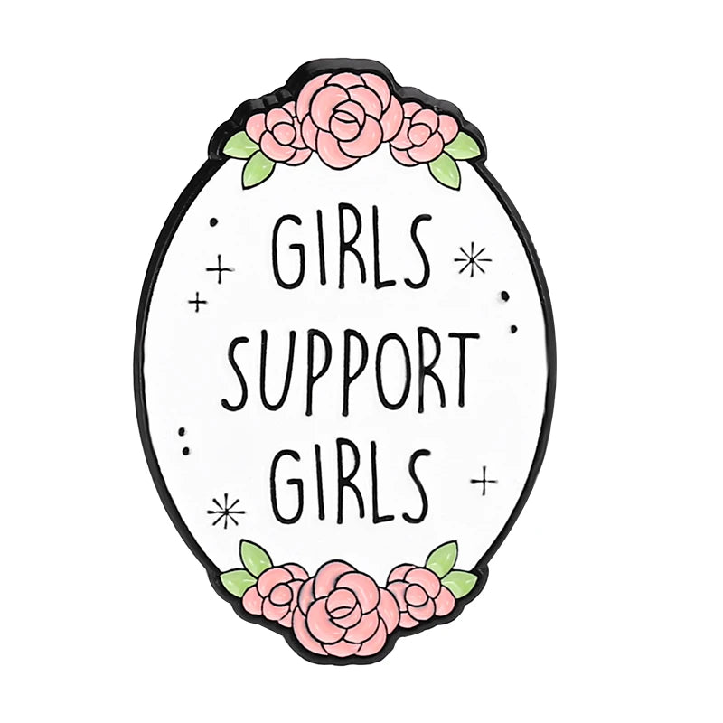Girl Power Enamel Pins Purple Skeleton