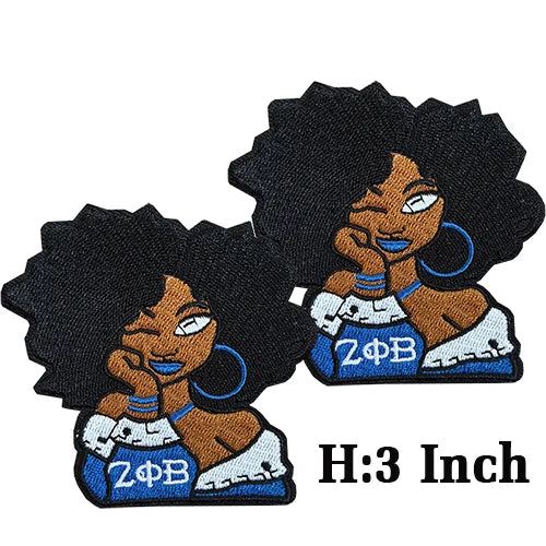 Serises Stock Blue & White Embroidery Sorority Zeta Phi Beta 1920
