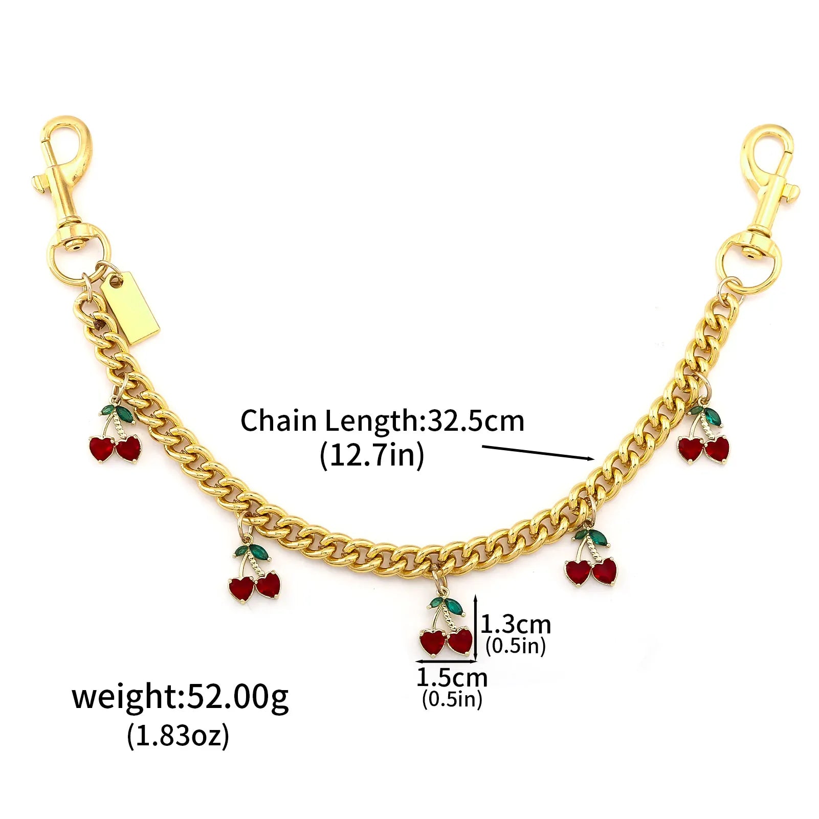 Charm Woman Versatile Bag Bracelet Pendant Strawberry Cherry