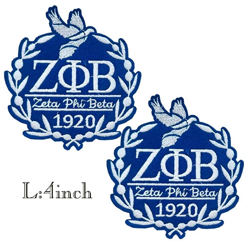 Serises Stock Blue & White Embroidery Sorority Zeta Phi Beta 1920