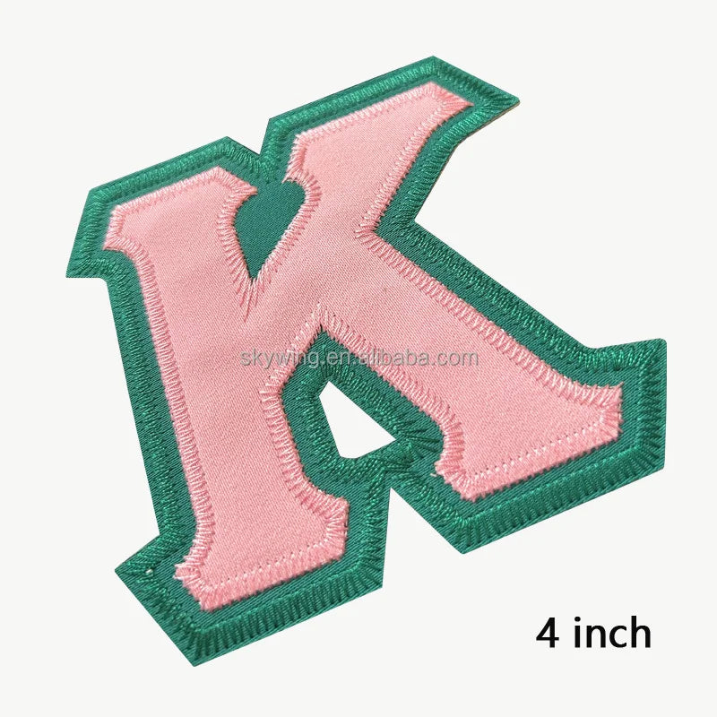 Greek Sorority 4 inch Stitch Letter Iron on Patches