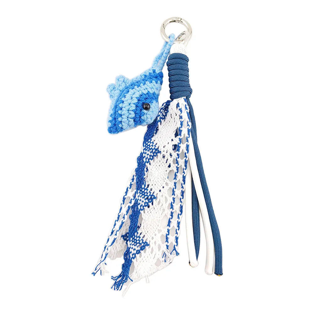 Crochet Fish Rope Keychain
