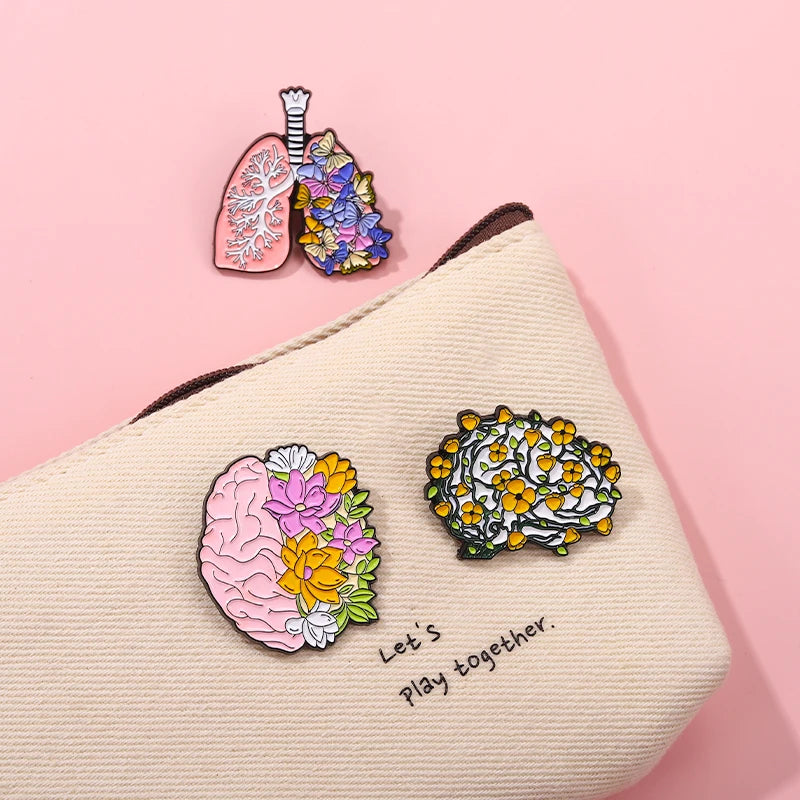 Girl Power Enamel Pins Purple Skeleton