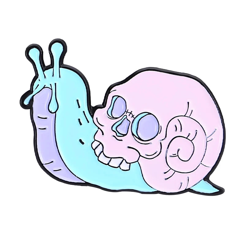 Girl Power Enamel Pins Purple Skeleton
