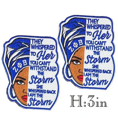 Serises Stock Blue & White Embroidery Sorority Zeta Phi Beta 1920