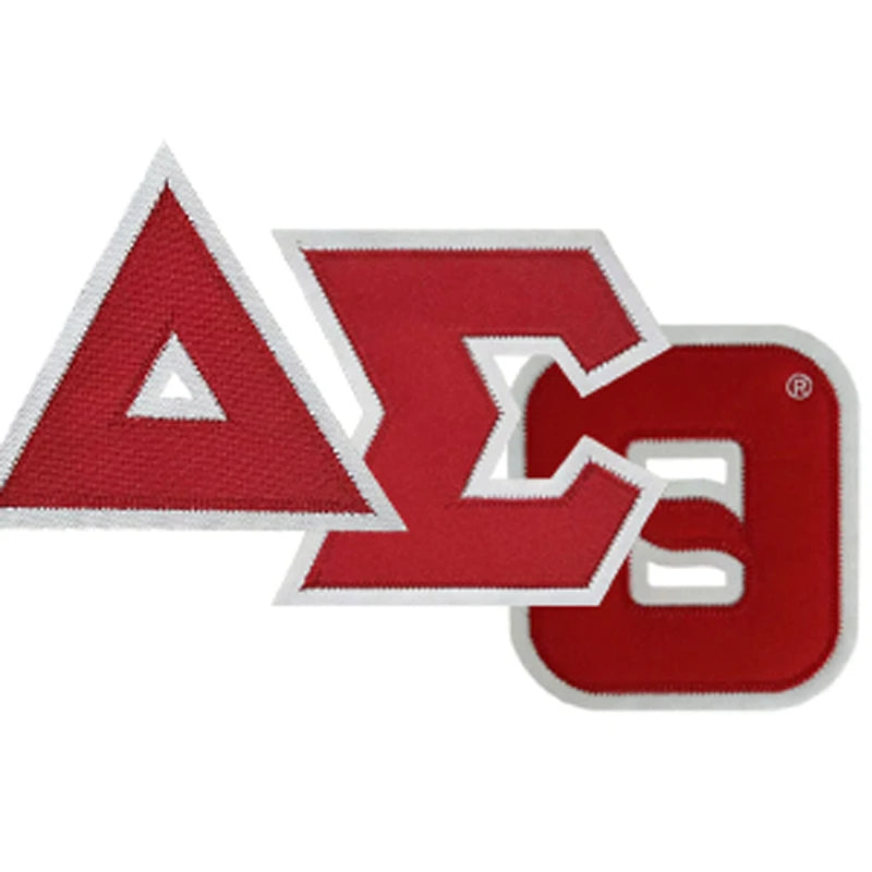 Greek Sorority 4 inch Stitch Letter Iron on Patches