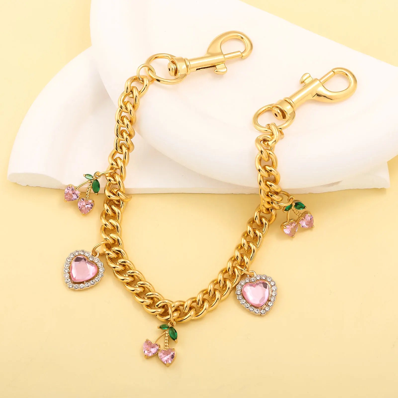 Charm Woman Versatile Bag Bracelet Pendant Strawberry Cherry